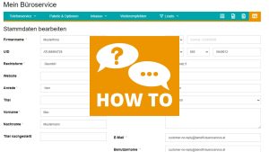 Einstellungen für Ihr Büroservice