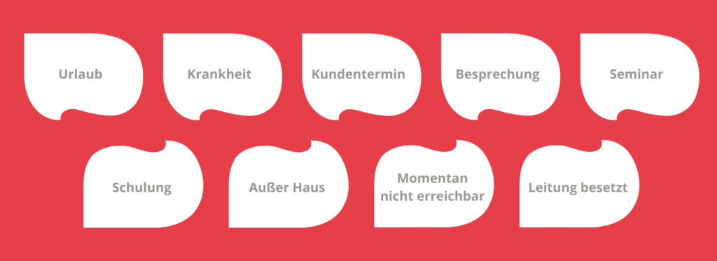 Die häufigsten Gründe wann eine Rufumleitung Sie im Arbeitsalltag unterstützen kann. 