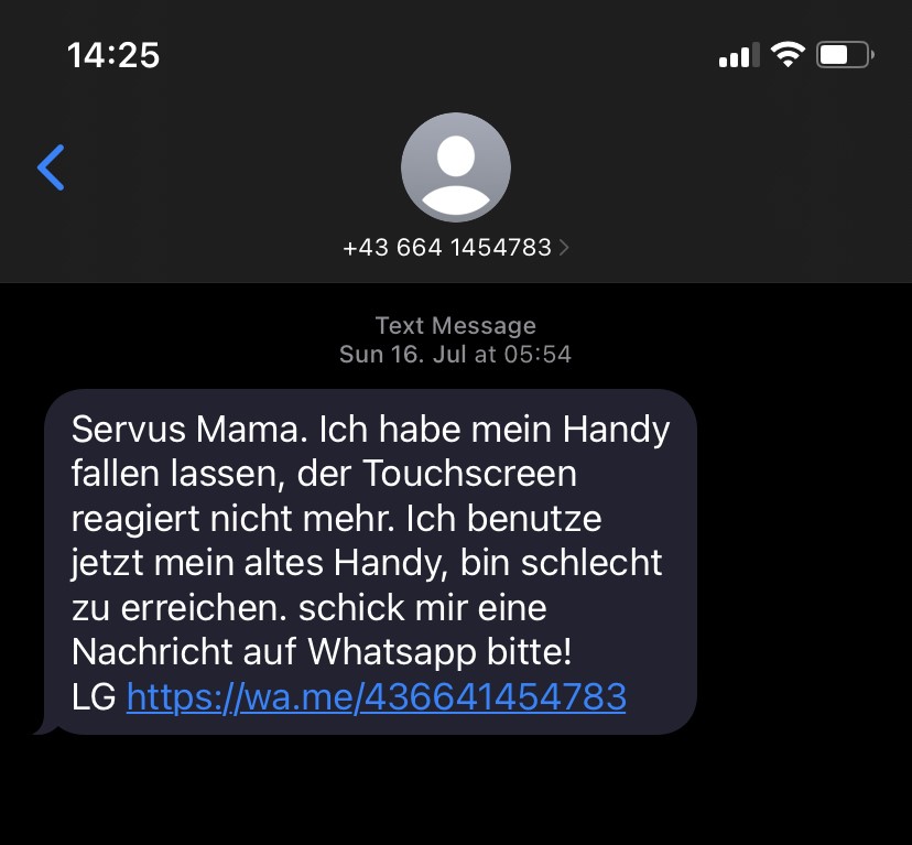 Vorsicht vor "Hallo Mama"-SMS-Betrug!